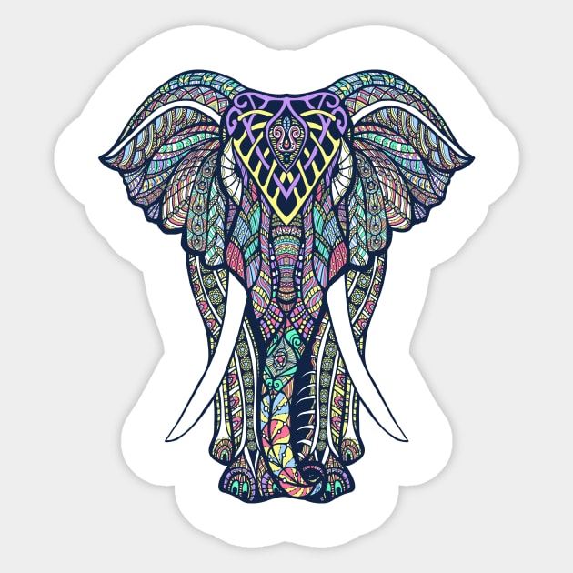Doodle Elephant Doodles Sticker TeePublic